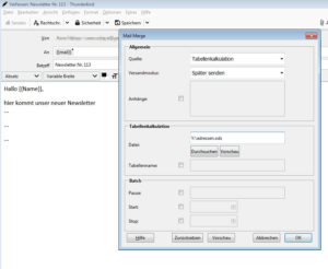 Thunderbird Newsletterversand